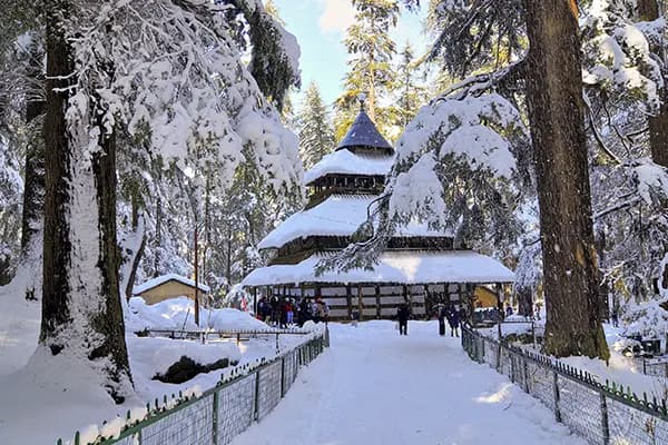 Hadimba Devi Temple surrounded by ancient cedar trees in Manali